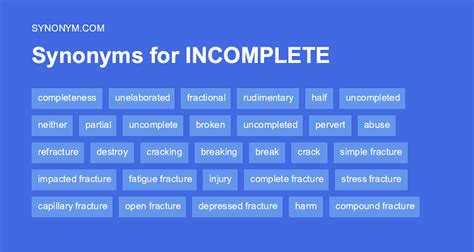 better word for incomplete