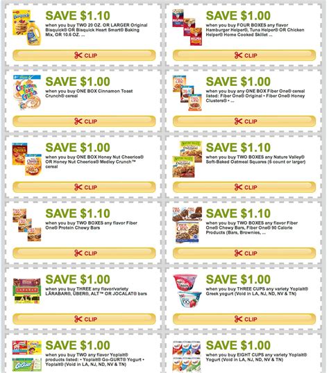 High Value Betty Crocker Coupons 1.00 or more off Bisquick, cereal