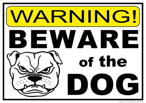 Printable Beware Of Dog Sign Free Printable Signs