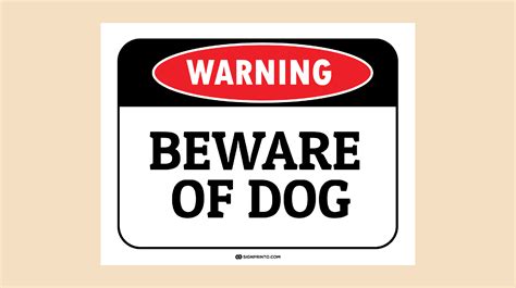 Beware Of Dog Inside Printable