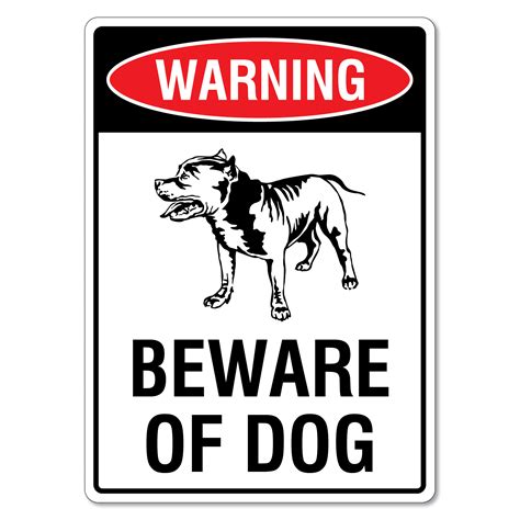 beware of dog sign pitbull