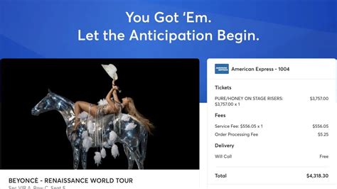 beyonce tour dates 2023 ticket price