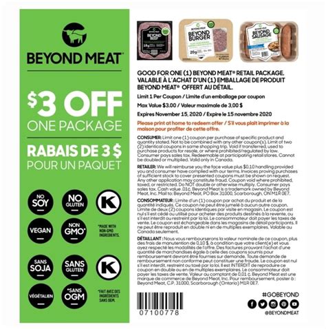 Beyond Meat Coupon Canada 2 Off Coupons — Deals from SaveaLoonie!