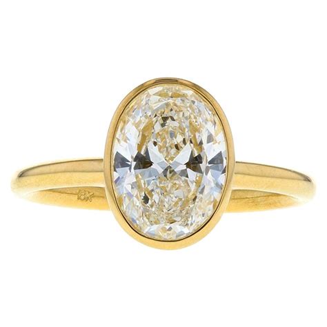 Bezel Set Engagement Ring Oval