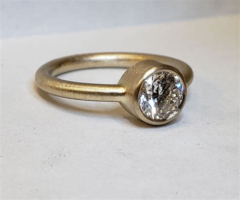 Bezel Set Stone Ring Handmade