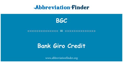 bgc meaning bank