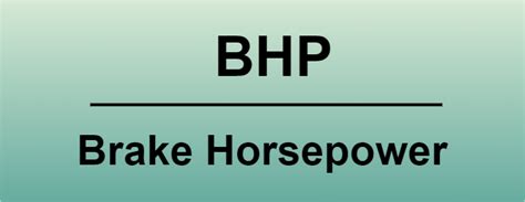 bhp australia full form