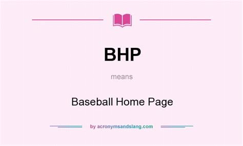 bhp meaning baseball