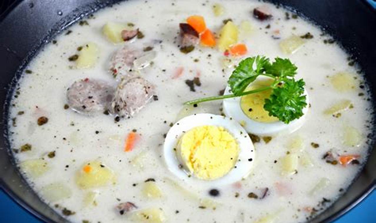 Biały barszcz wegetariański – zdrowa i pożywna zupa