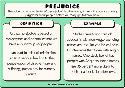 bias and prejudice examples for students