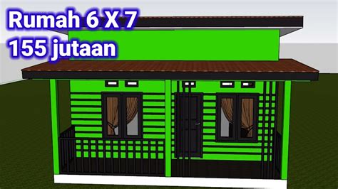 Minim Biaya Tampilan Luar Biasa Desain Rumah 6x7 meter 2 Kamar YouTube