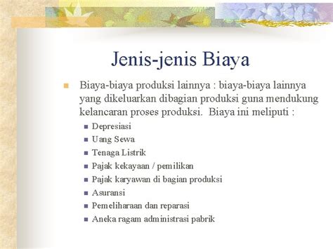 biaya lainnya