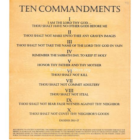 bible's ten commandments