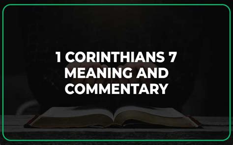 bible commentary 1 corinthians 7