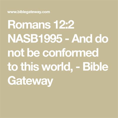 bible gateway romans 12:2