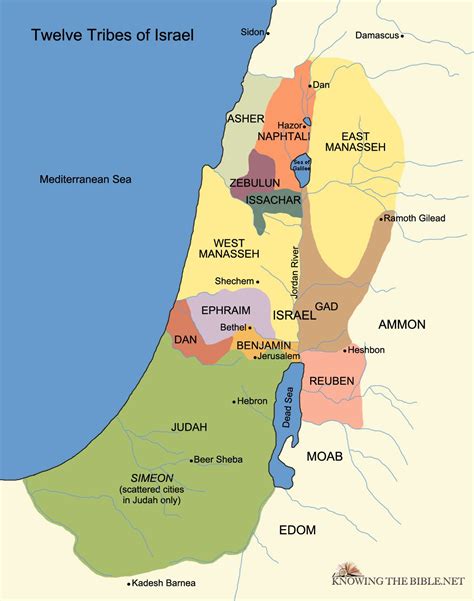 bible map 12 tribes