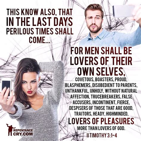 bible men will become lovers of self