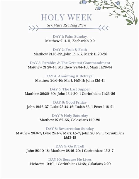 bible readings for holy week