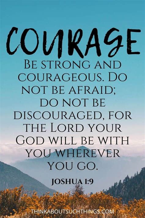 bible say about courage