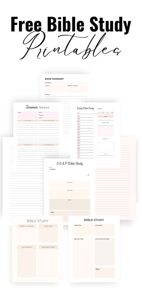 Bible Study Free Printable