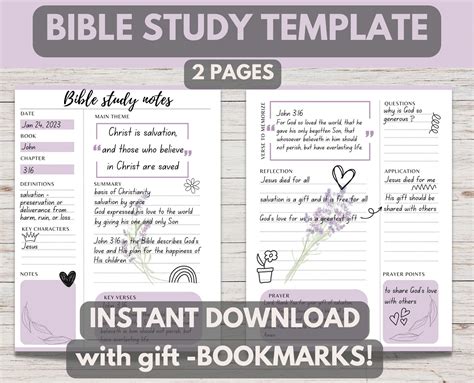 Bible Study Inserts Free Printable