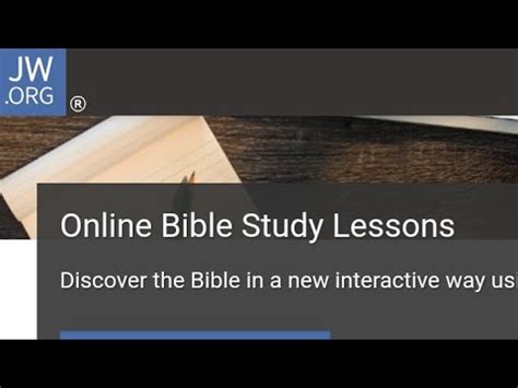 bible study lessons online free jw.org