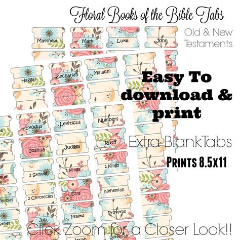 Bible Tabs Free Printable
