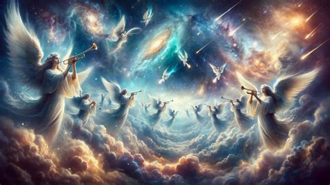 bible trumpets in the sky