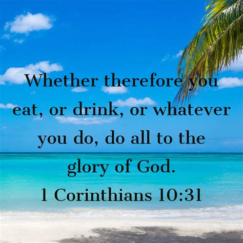 bible verse 1 corinthians 10:31