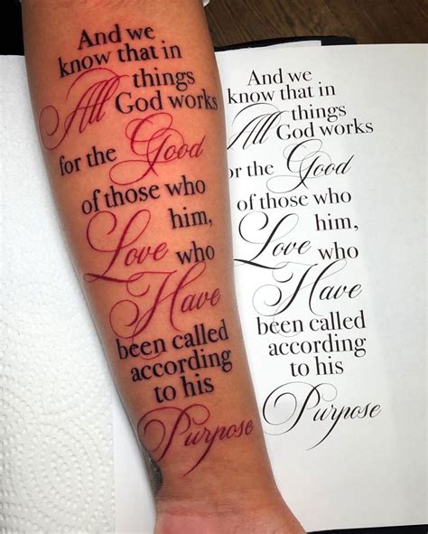 Famous Bible Verse Arm Tattoo Designs Ideas