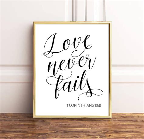 bible verse love never fails