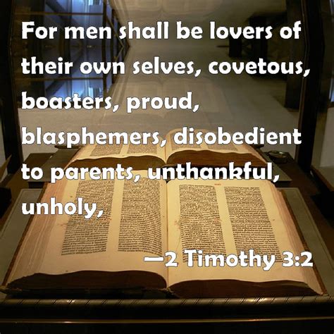 bible verse men lovers of themselves kjv