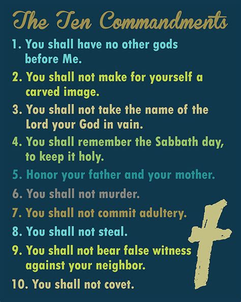 bible verse of ten commandments