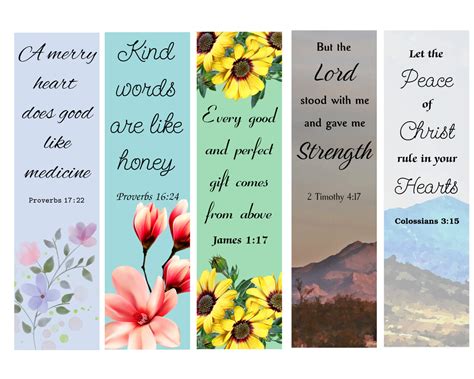 Bible Verse Printable Bookmark