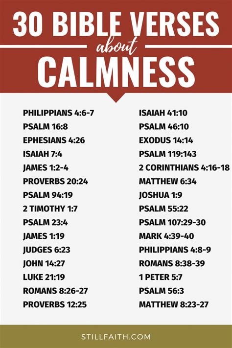 bible verses about calmness