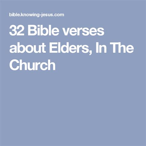 bible verses about elders and deacons