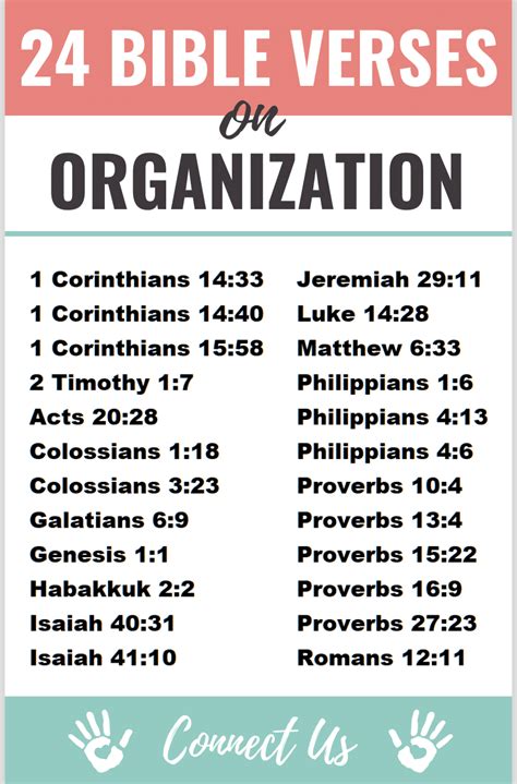 bible verses about organizing