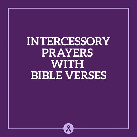 bible verses on prayer and intercession