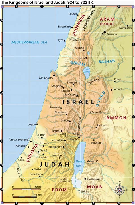biblical maps of israel