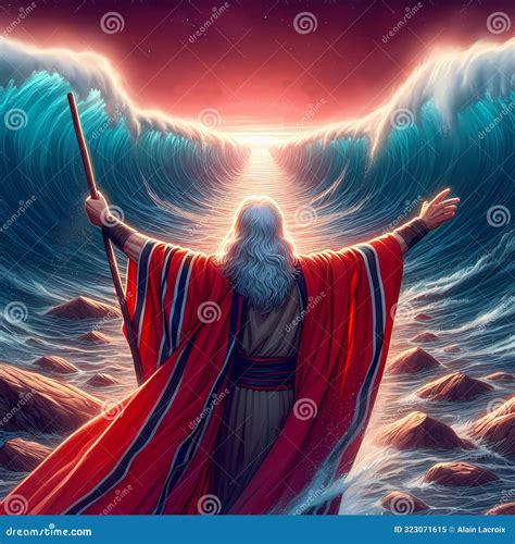 Biblical scene of Moses