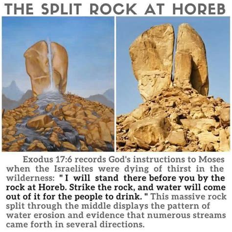 biblical significance split rock