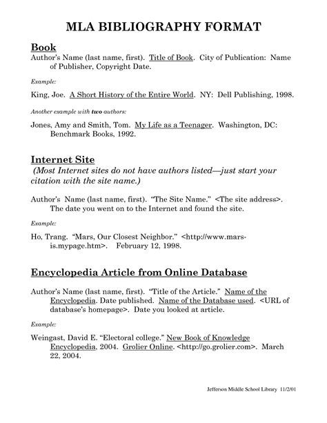Bibliography template
