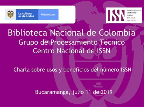 biblioteca nacional de colombia issn