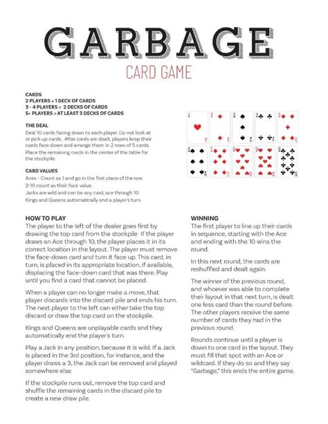 Bicyble Printable Card Game Rules