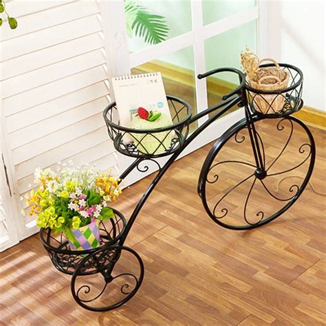 bicycle home garden decor iron plant stand