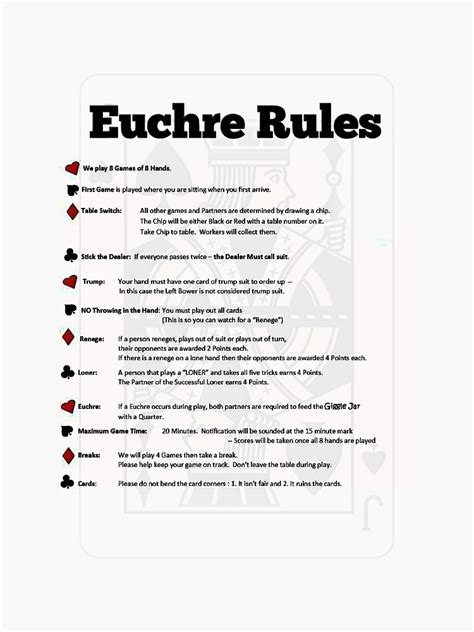 bid euchre rules 4 players
