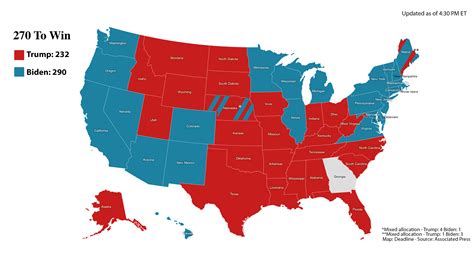 biden vs trump electoral map