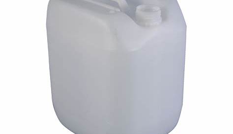 Bidon plastique vide, contenance de 20 litres
