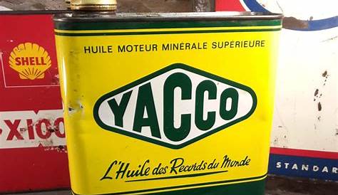 Ancien Bidon Yacco Huile Moteur Vintage Tins Oils Motor Oil