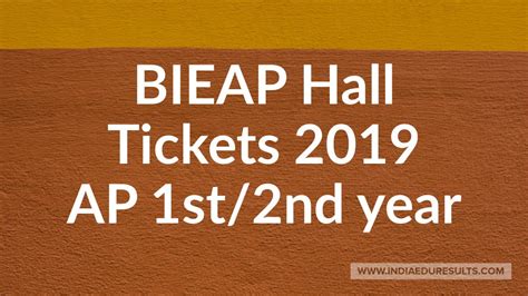 bieap hall tickets 2019